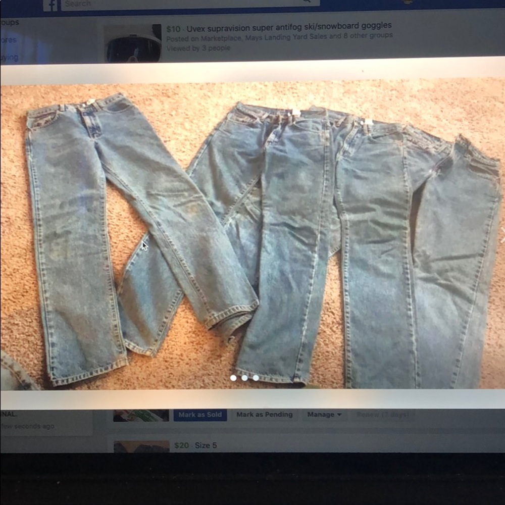 Size 5 Calvin Klein’s and Levi 555